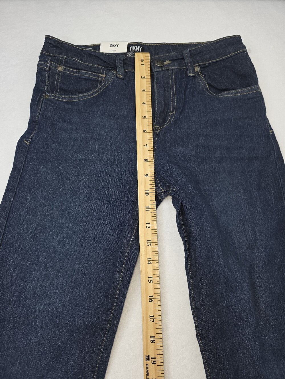 DKNY Big Boy's Dark Blue Stretch Twill Slim Jeans Size 16 NWT CM-3796 - Picture 4 of 11